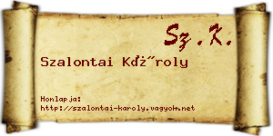 Szalontai Károly névjegykártya