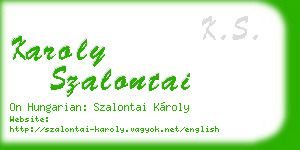 karoly szalontai business card