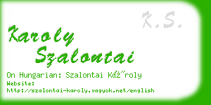 karoly szalontai business card